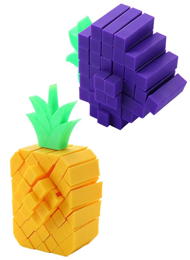 RupeeRise 2 Pcs 3D Printed Fruit Toys Toy:Flexible Desk Fidget for Stress Relief - 3D Printed Toys Birthday Gift Party Favors for Boys, Girls - Image 1